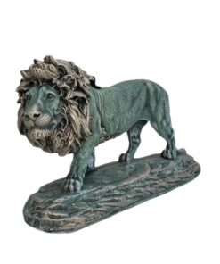 Escultura Leão em Resina com Base