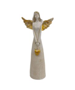 Estátua Decorativa Anja de Resina com Coração