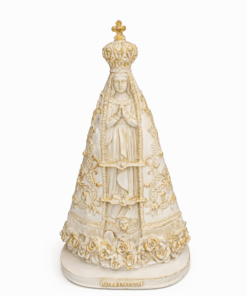 Imagem Religiosa Nossa Senhora Aparecida Flores - 30cm