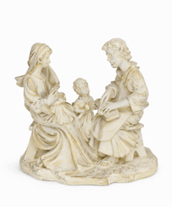 Imagem Religiosa Sagrada Familia Sentada - 20cm